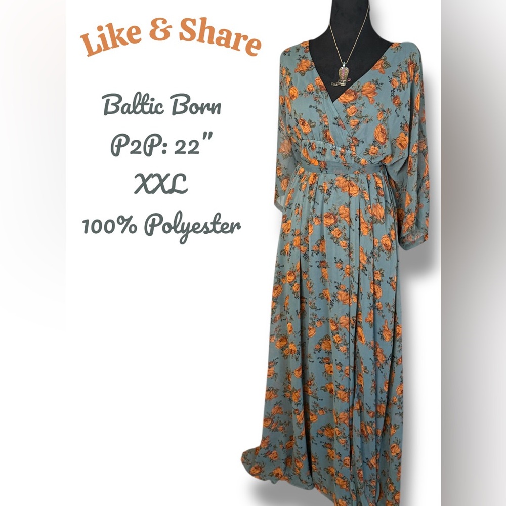 Baltic Born Floral High Low lined Dress - Picture 2 of 10